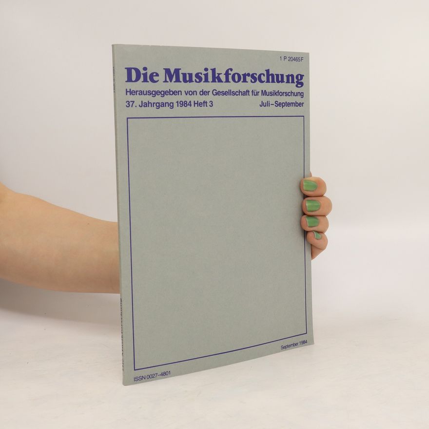 Kolektiv autorů Die |Musikforschung 3/1984