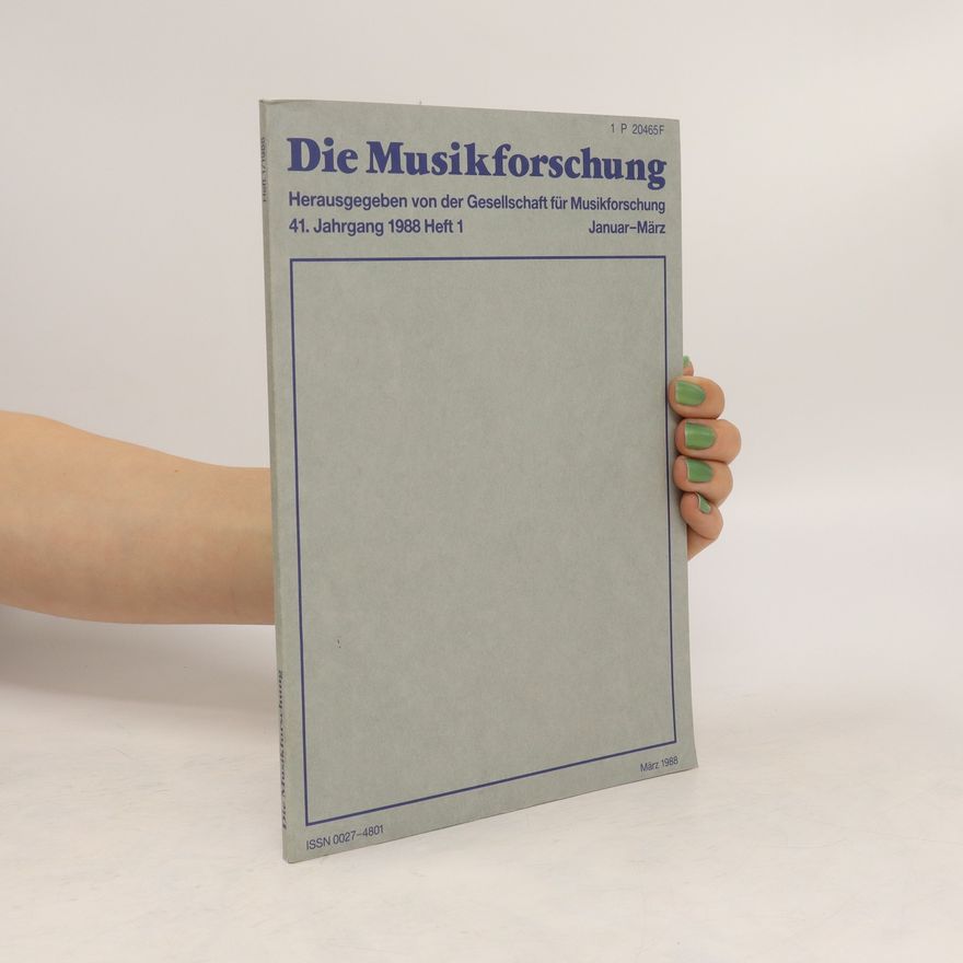 Kolektiv autorů Die Musikforschung 1/1988
