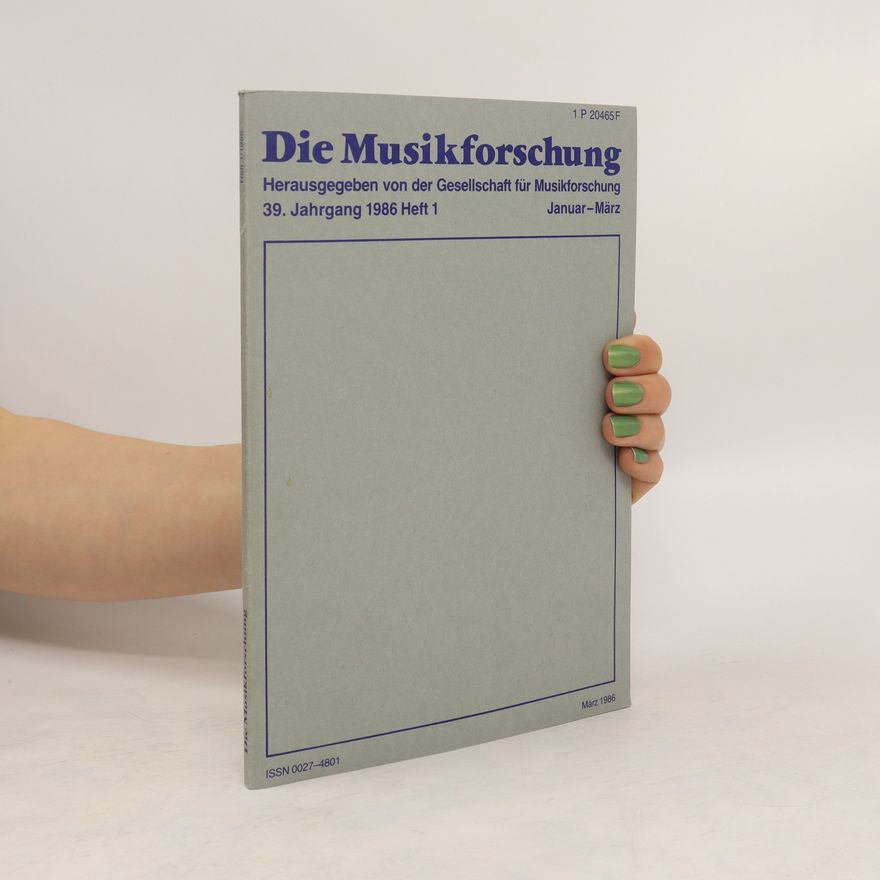 Kolektiv autorů Die Musikforschung 39/1986