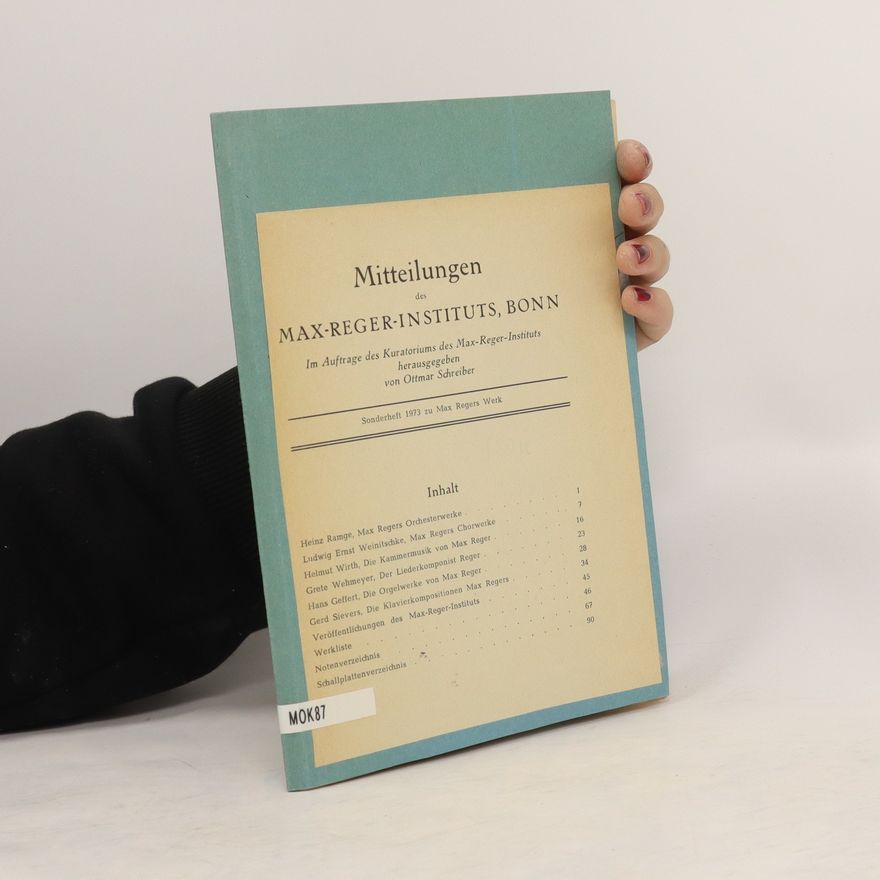Autorenkollektiv Mitteilungen des Max-Reger-Instituts, Bonn