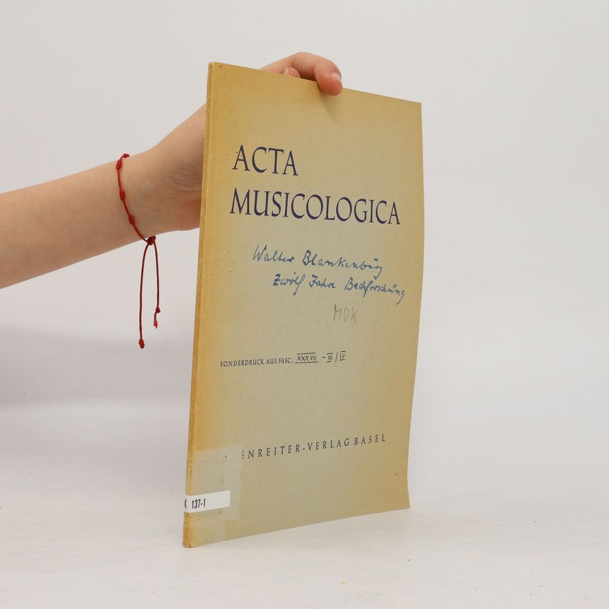 Kolektiv autorů Acta Musicologica