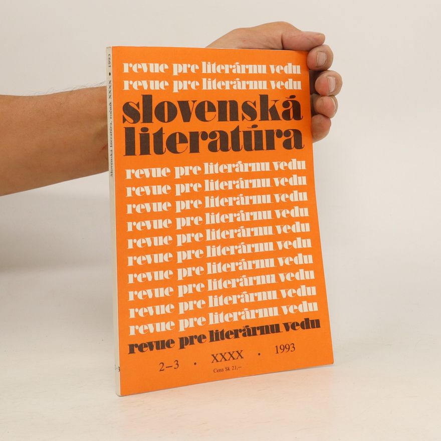 Various authors Slovenská literatúra : revue pre literárnu vedu 2-3/1993