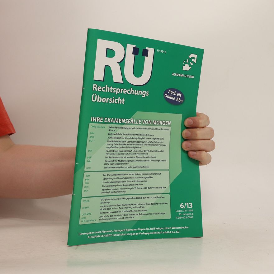 Autorenkollektiv Rechtsprechungs Übersicht 6/13