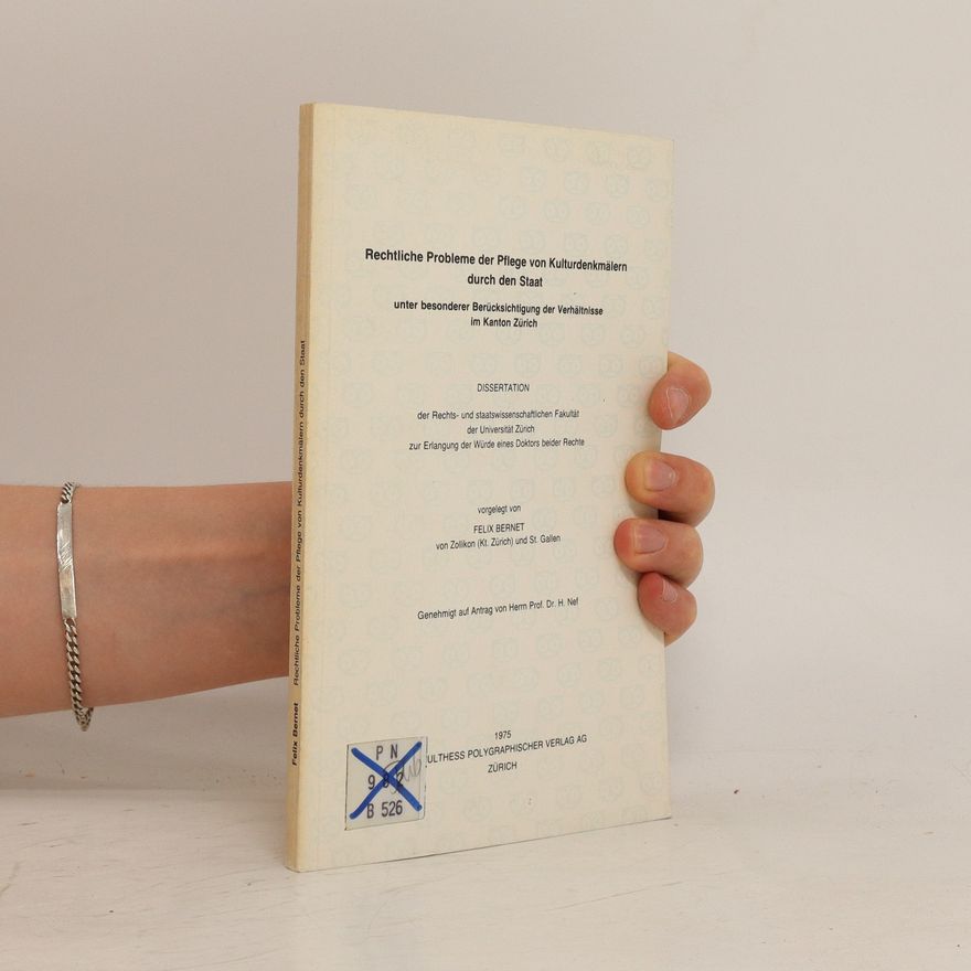 Autorenkollektiv Rechtliche Probleme der Pflege von Kulturdenkmälern durch den Staat