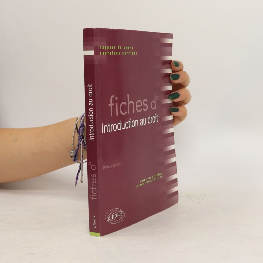 Patricia Vannier Fiches d'introduction au droit