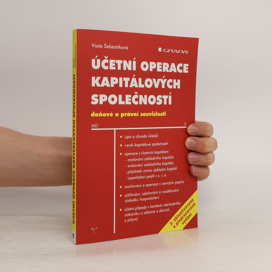 Viola Šebestíková Účetní operace kapitálových společností, 3. aktualizované a přepracované vydání