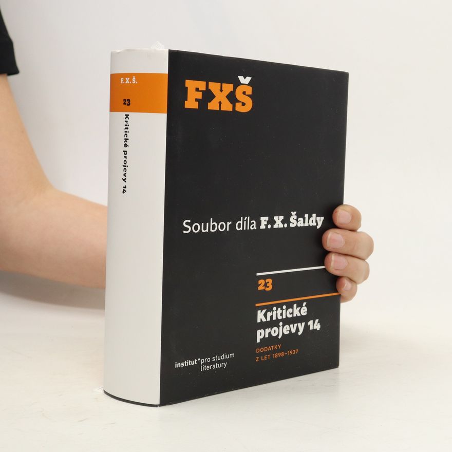 František Xaver Šalda Soubor díla F. X. Šaldy 23. Kritické projevy 14, Dodatky z let 1898-1937
