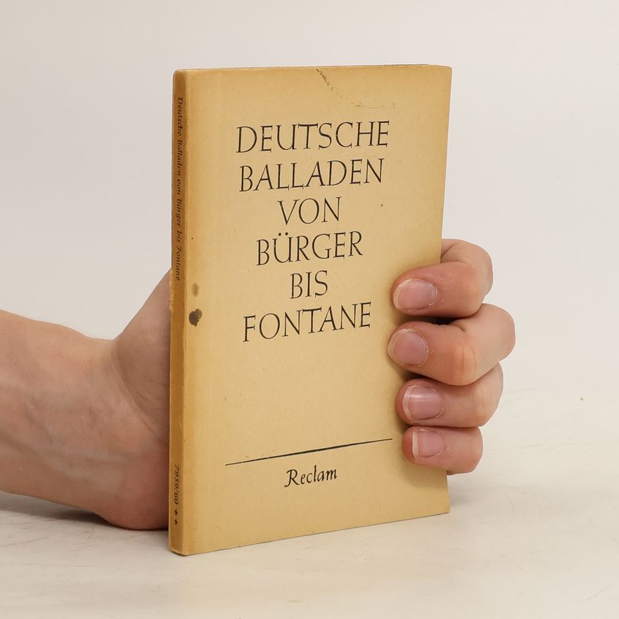Autorenkollektiv Deutsche balladen von Bürger bis Fontane