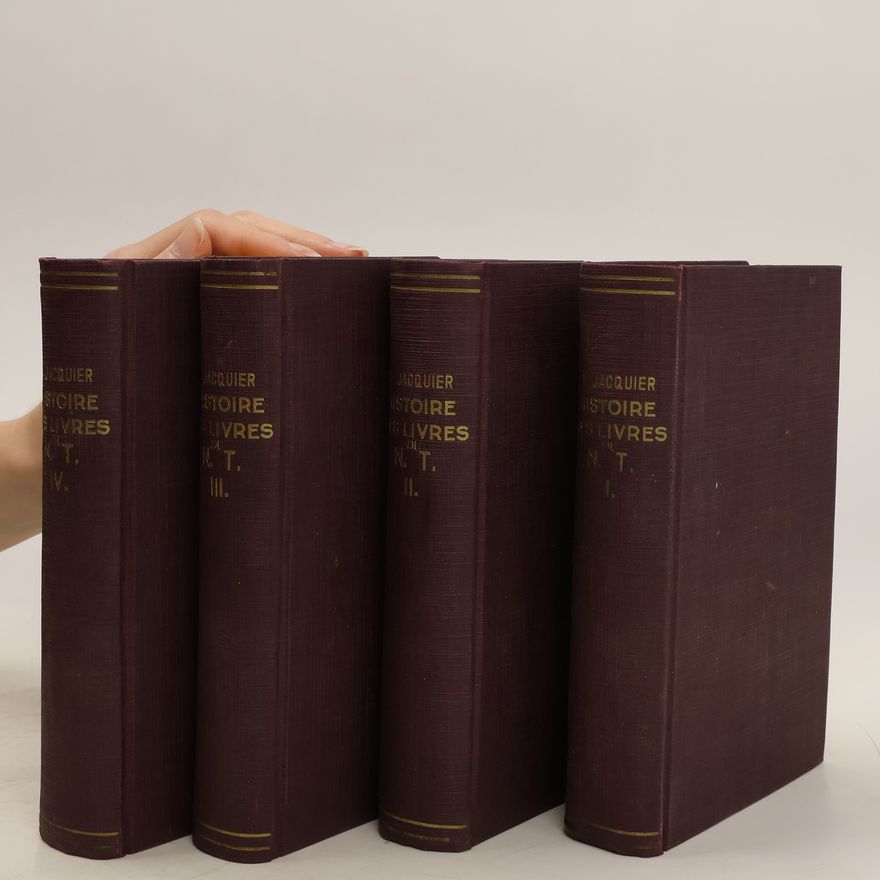 E. Jacquier Histoire du livre du Nouveau Testament I. - IV.