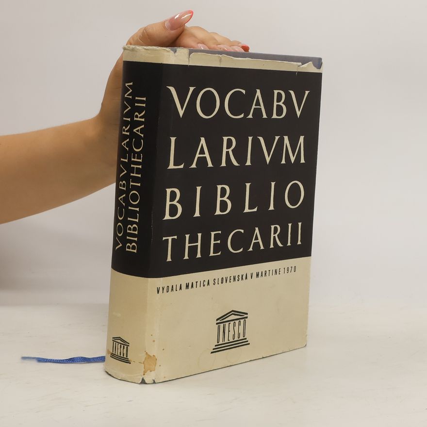 Anthony Thompson Vocabularium Bibliothecarii