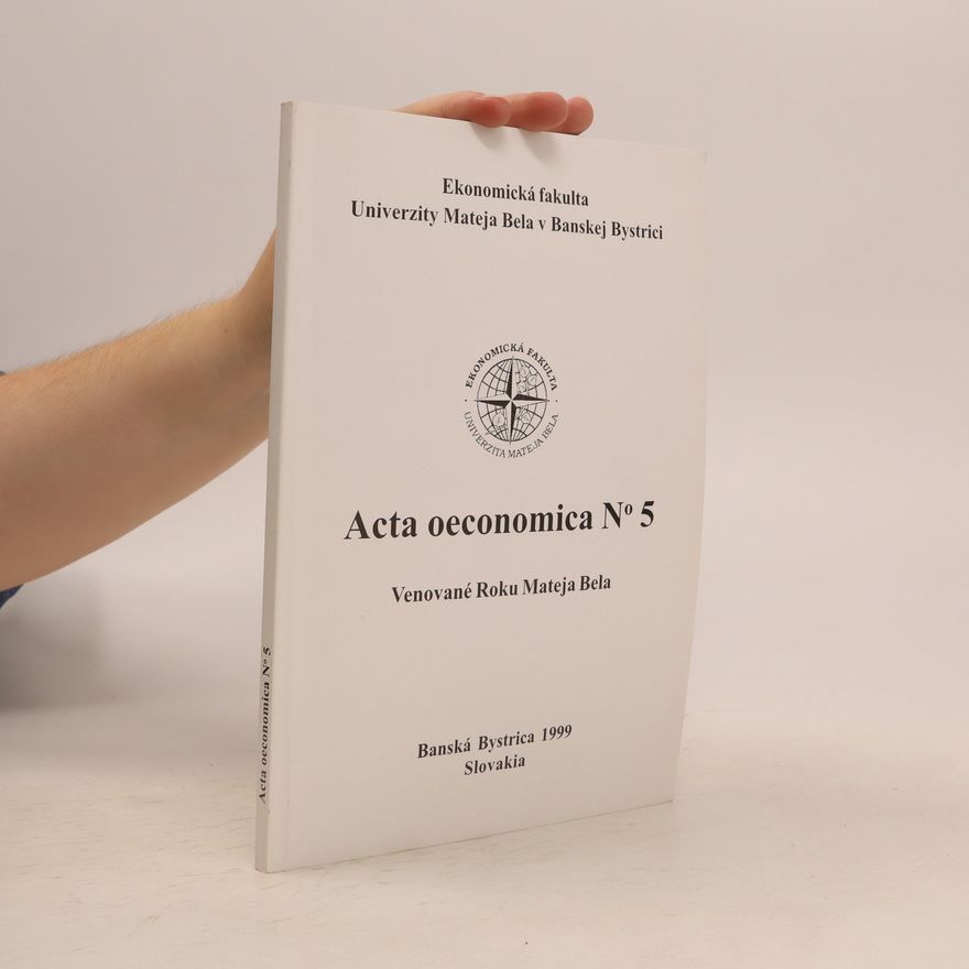 Kolektiv autorů Acta oeconomica No 5