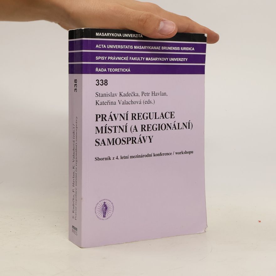 Kateřina Valachová Právní regulace místní (a regionální) samosprávy