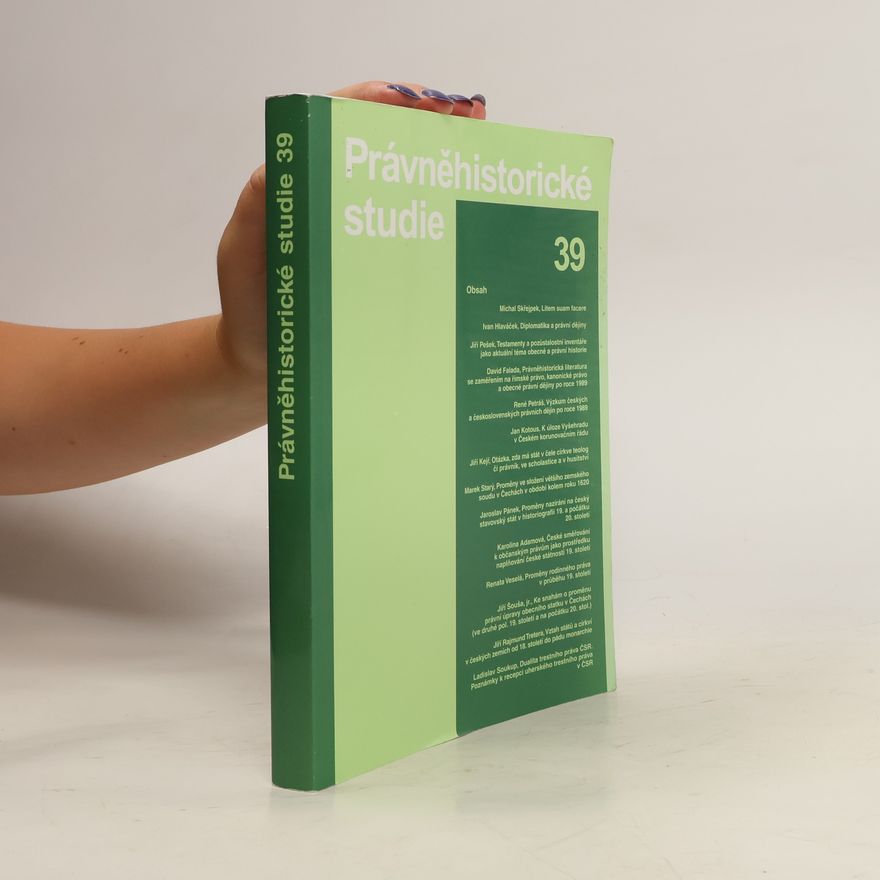 Kolektiv autorů Právněhistorické studie 39