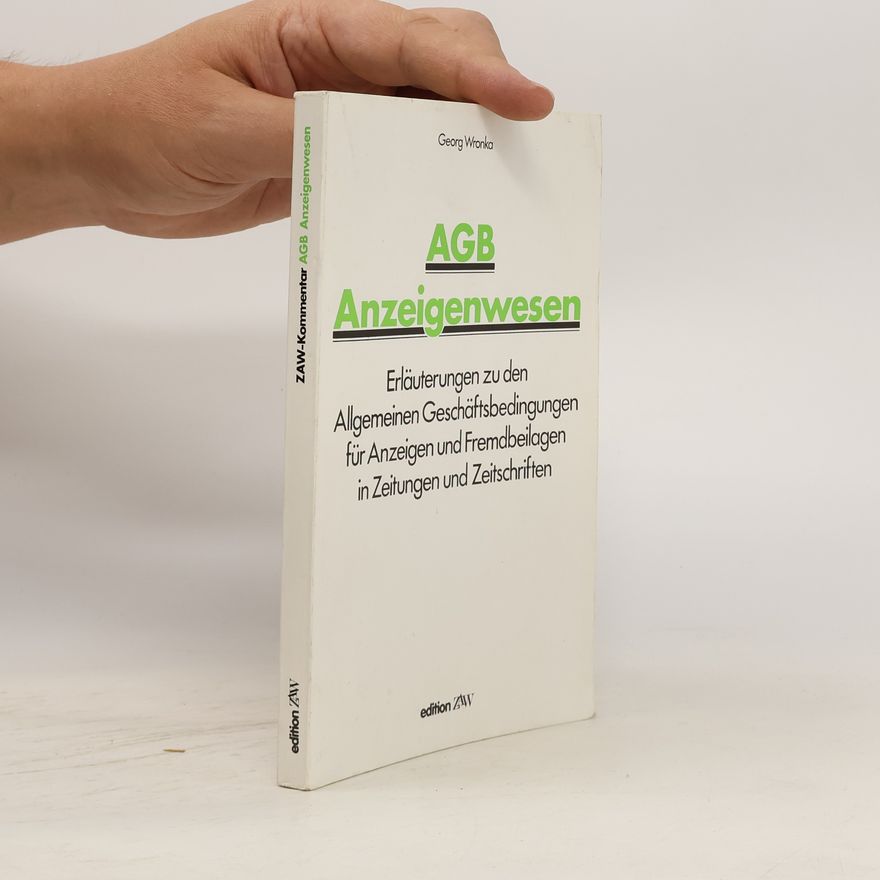 Georg Wronka AGB Anzeigenwesen