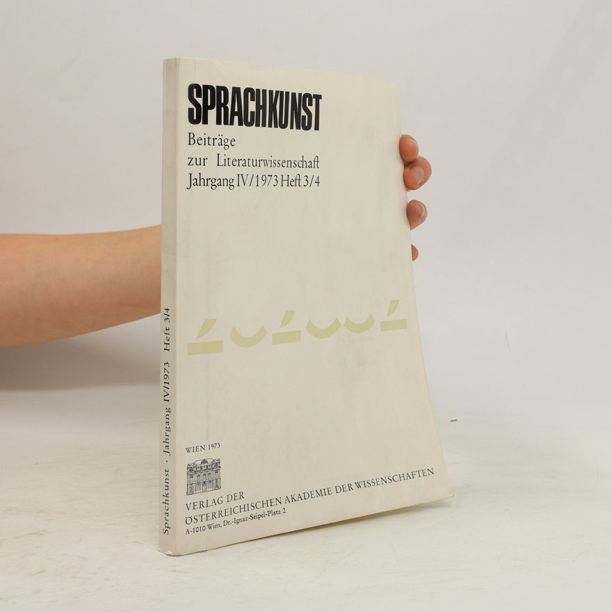 Autorenkollektiv Sprachkunst. Beiträge zur Literaturwissenschaft. Jahrgang IV/1973 Heft 3/4