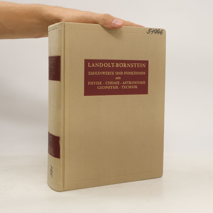 Kolektiv autorů Landolt-Börnstein. Zahlenwerte und Funktionen aus Physik, Chemie, Astronomie, Geophysik und Technik II/1. Mechanisch-Thermische Zustandgrössen