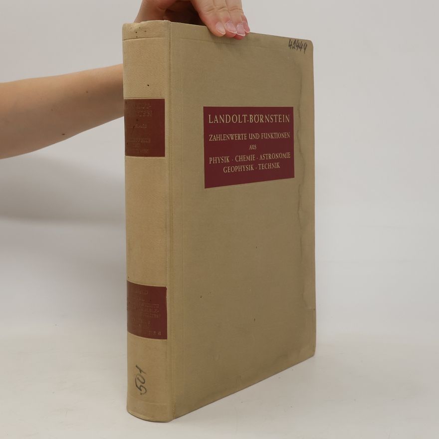 Autorenkollektiv Landolt-Börnstein. Zahlenwerte und Funktionen aus Physik, Chemie, Astronomie, Geophysik und Technik. II. Band Eigenschaften der Materie in ihren Aggregatzuständen, 2. Teil Gleichgewichte ausser Schmelzgleichgewichten.
