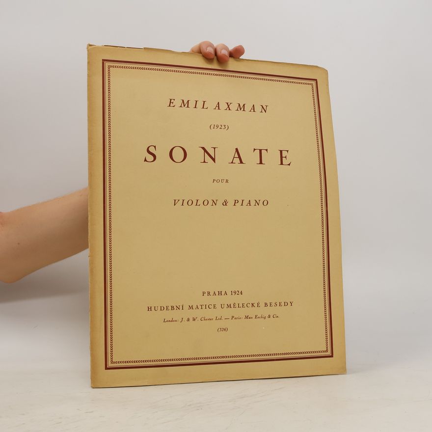Emil Axman Sonate pour violon & piano
