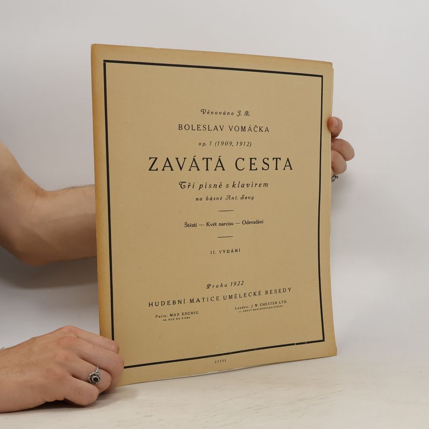 Boleslav Vomáčka Zavátá cesta: Tři písně s klavírem