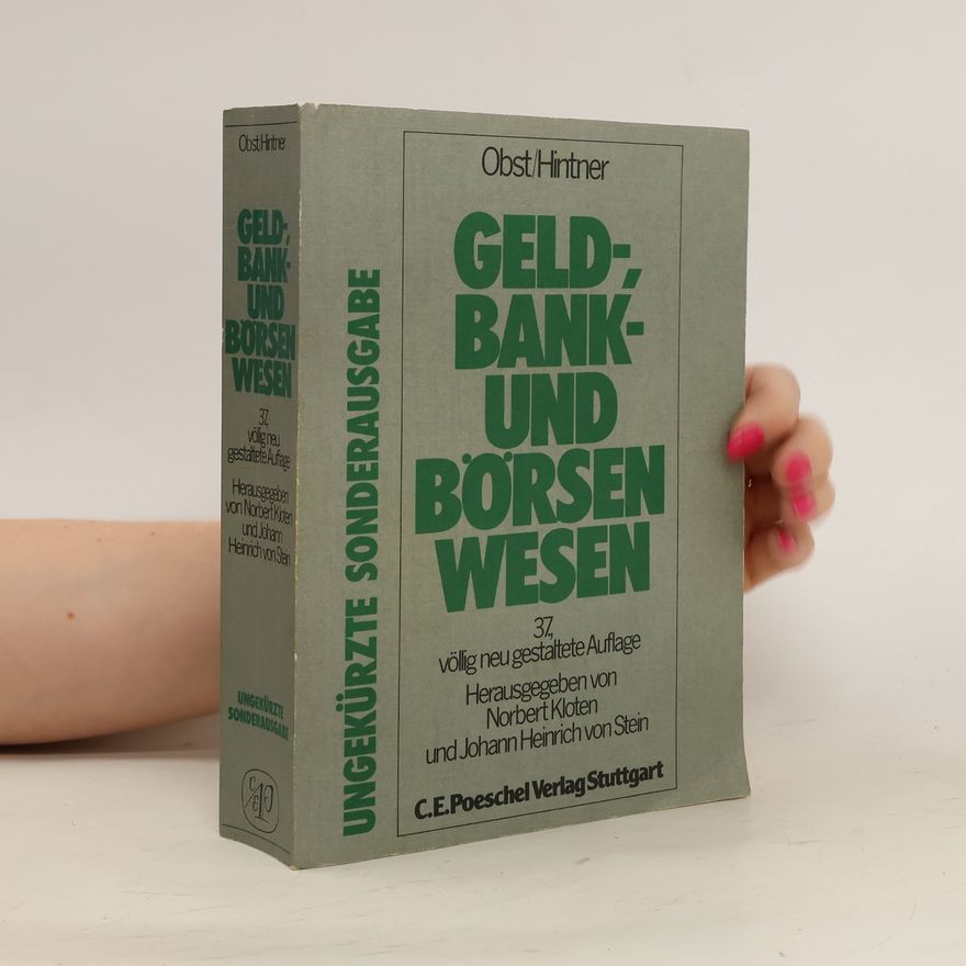 Georg Obst Geld-, Bank- und Börsenwesen