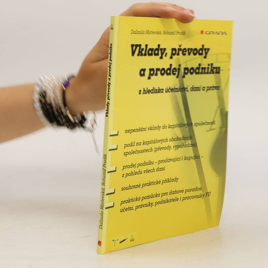 Bohumil Prudík Vklady, převody a prodej podniku z hlediska účetnictví, daní a práva