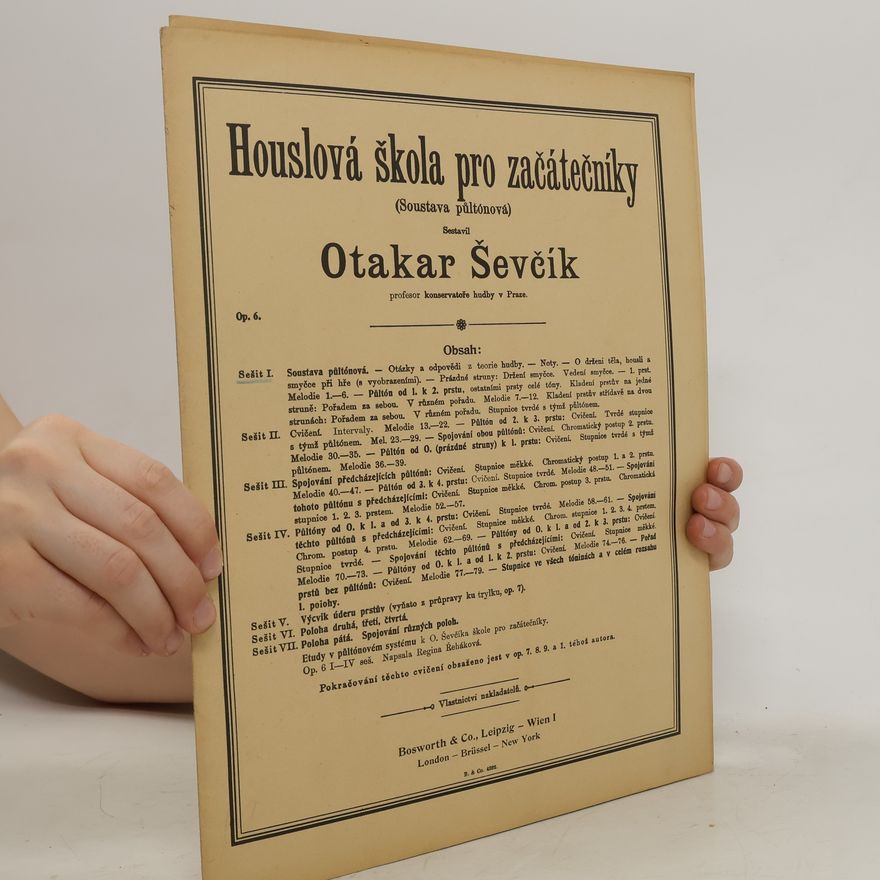 Otakar Ševčík Houslová škola pro začátečníky