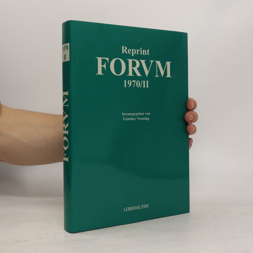 Günther Nenning Reprint Forvm 1970/II