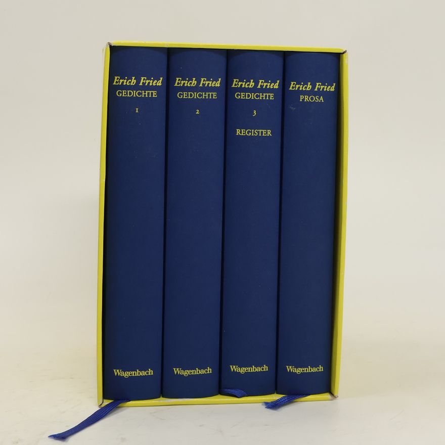 Erich Fried Gesammelte Werke: Gedichte, Register, Prosa (4 Bände in box)