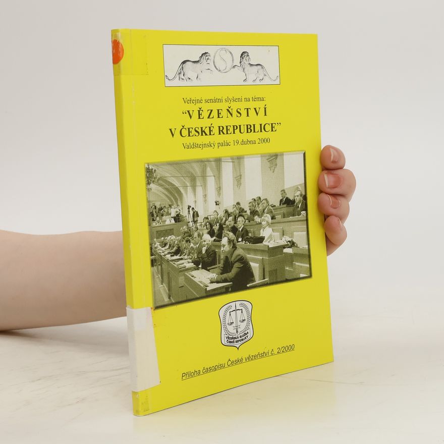 Tomáš Krupička Vězeňství v České republice : jednací sál Senátu Parlamentu ČR, Valdštejnský palác 19. dubna 2000.