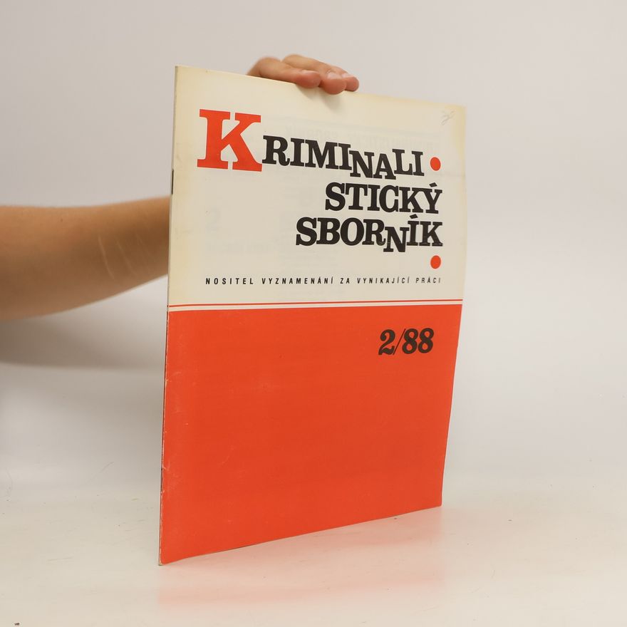 Kolektiv autorů Kriminalistický sborník 2/1988