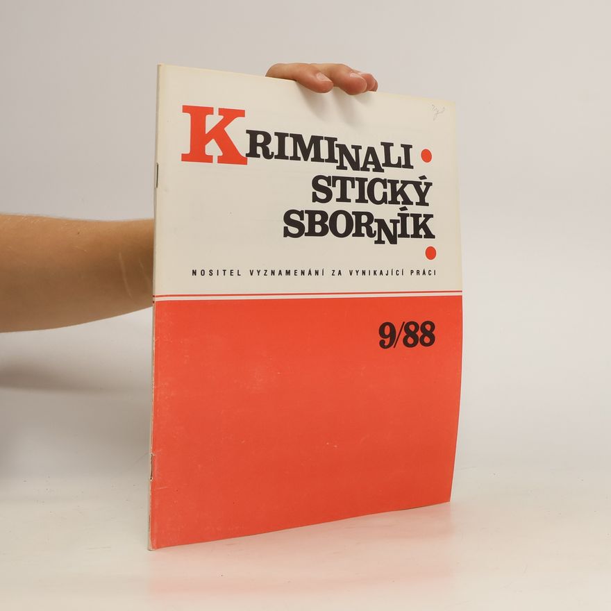 Kolektiv autorů Kriminalistický sborník 9/88