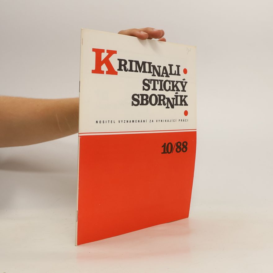 Kolektiv autorů Kriminalistický sborník 10/1988