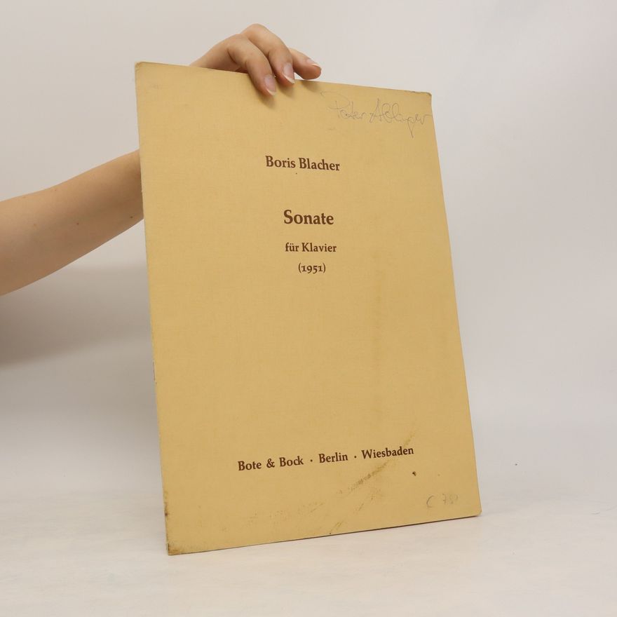 Boris Blacher Sonate für Klavier (1951)