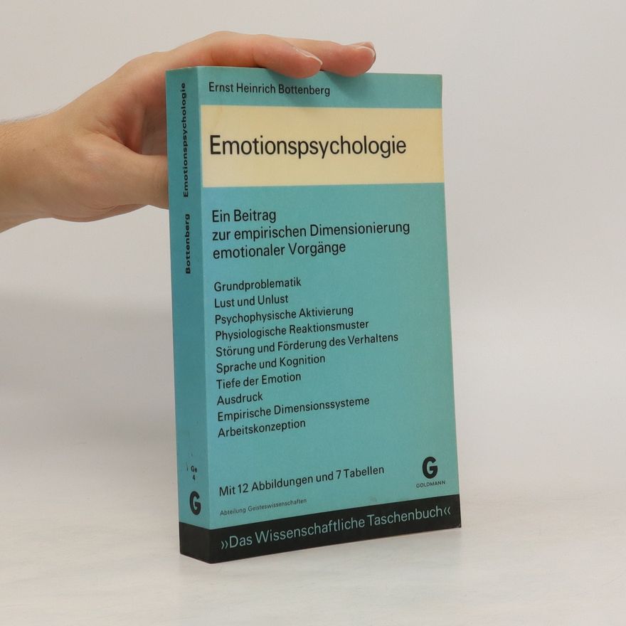 Ernst Heinrich Bottenberg Emotionspsychologie
