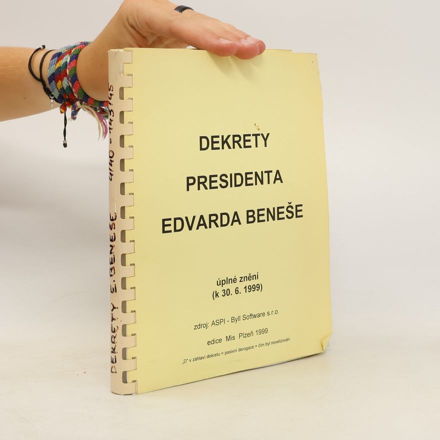 AA.VV. Dekrety presidenta Edvarda Beneše