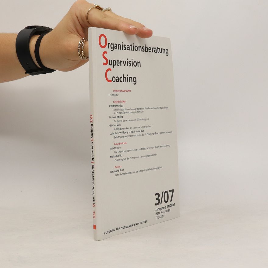 Various authors Organisationsberatung Supervision Coaching 3/07