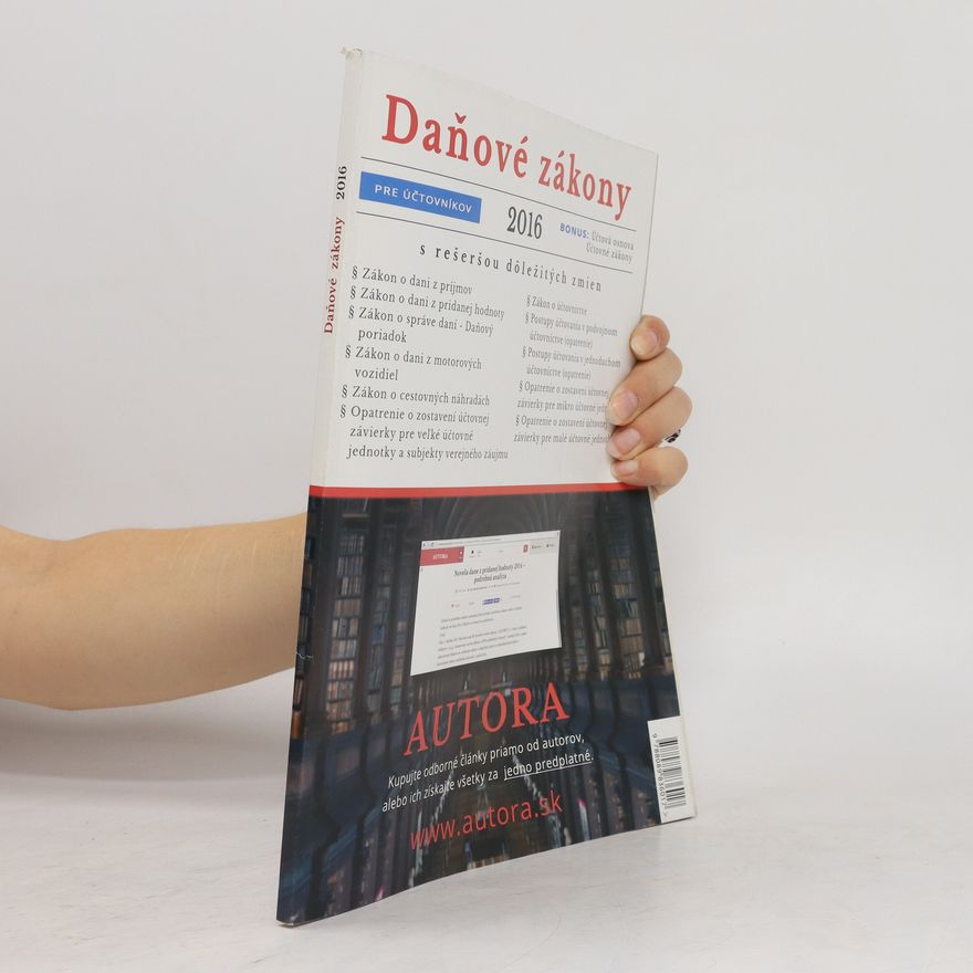 Kolektiv autorů Daňové zákony 2016 pre účtovníkov