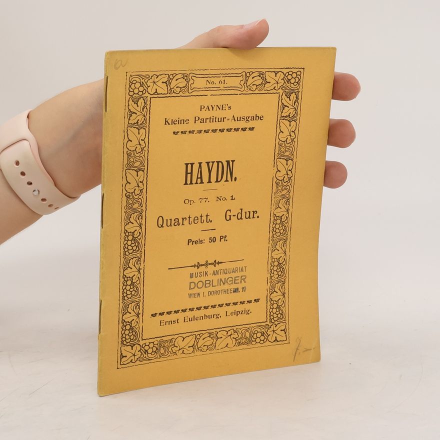 Joseph Haydn Haydn. Quartett G-dur. Partitur