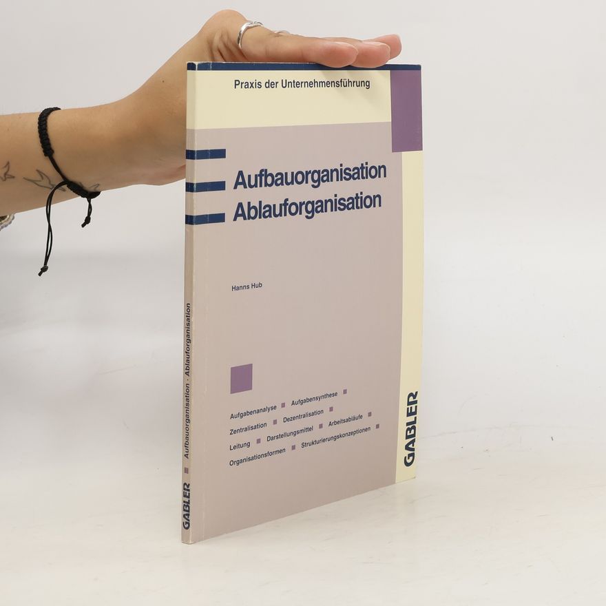 Hanns Hub Aufbauorganisation, Ablauforganisation