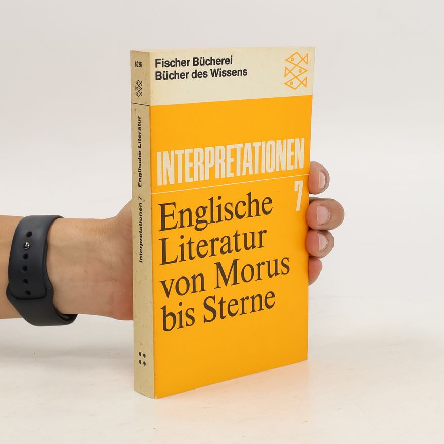 Willi Erzgräber Englische Literatur von Morus bis Sterne 7