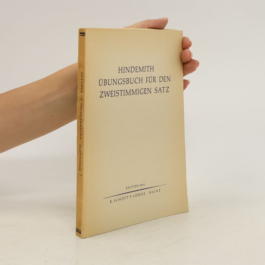 Paul Hindemith Hindemith Übungsbuch Für Den Vierstimmigen Satz