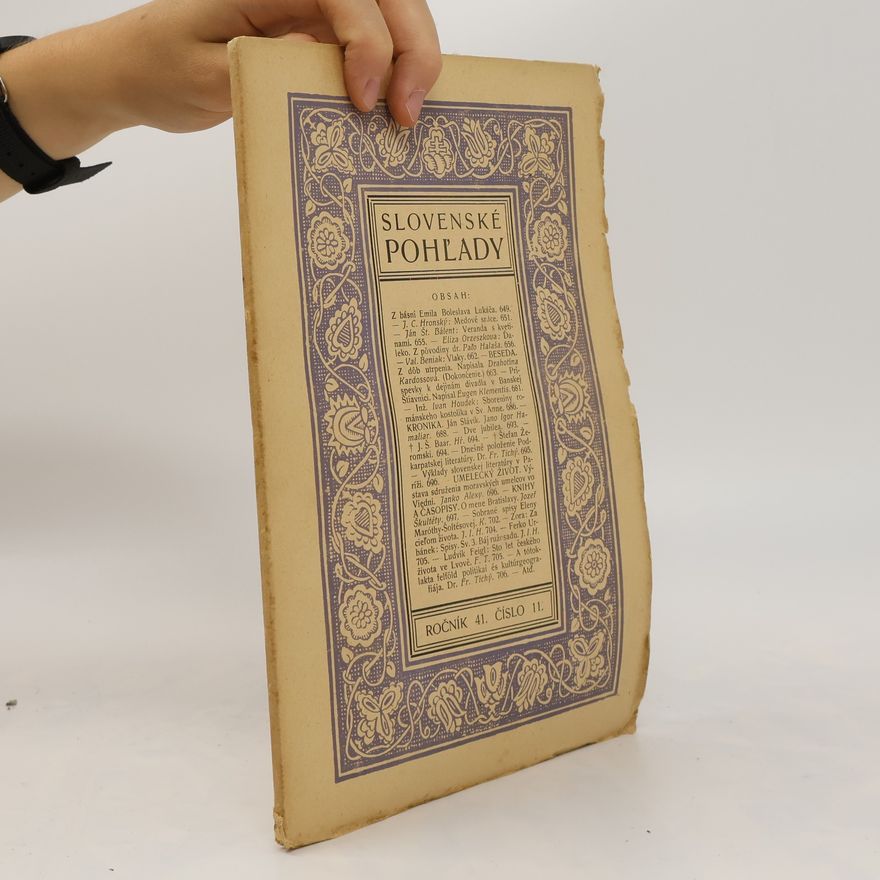 Autorenkollektiv Slovenské pohľady ročník 41 č. 11
