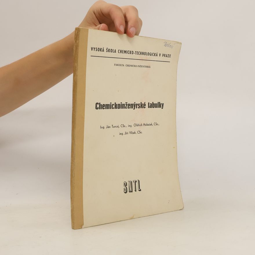 Collectif d'auteurs Chemickoinženýrské tabulky