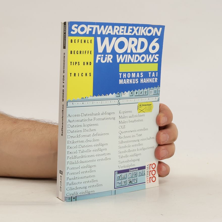 Thomas Tai Softwarelexikon Word 6 für Windows