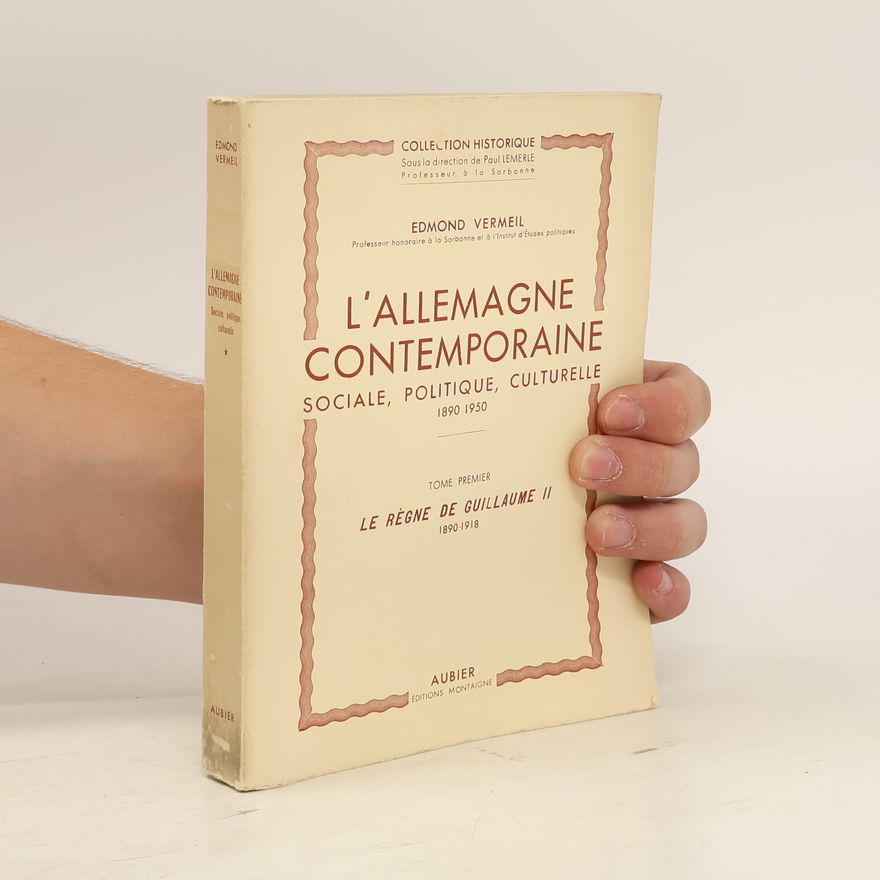 Edmond Vermeil L'allemagne contemporaine