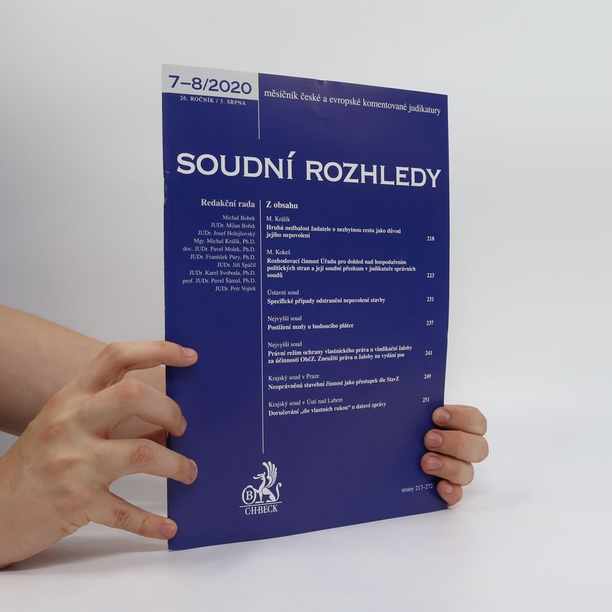 Kolektiv autorů Soudní rozhledy 7-8/2020