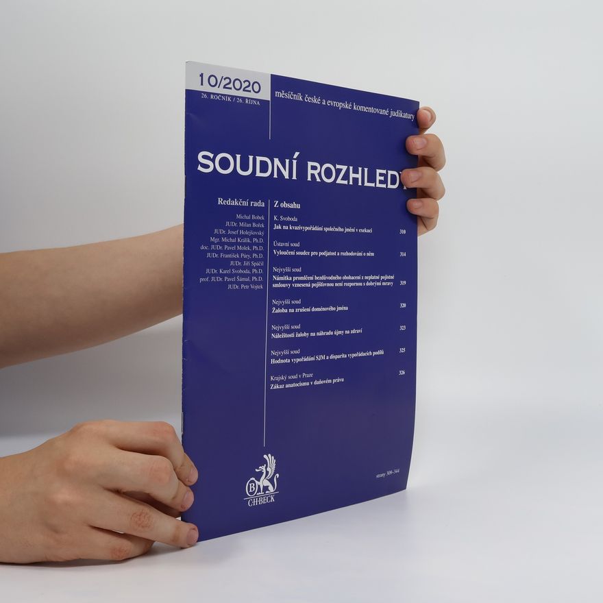 Kolektiv autorů Soudní rozhledy 10/2020