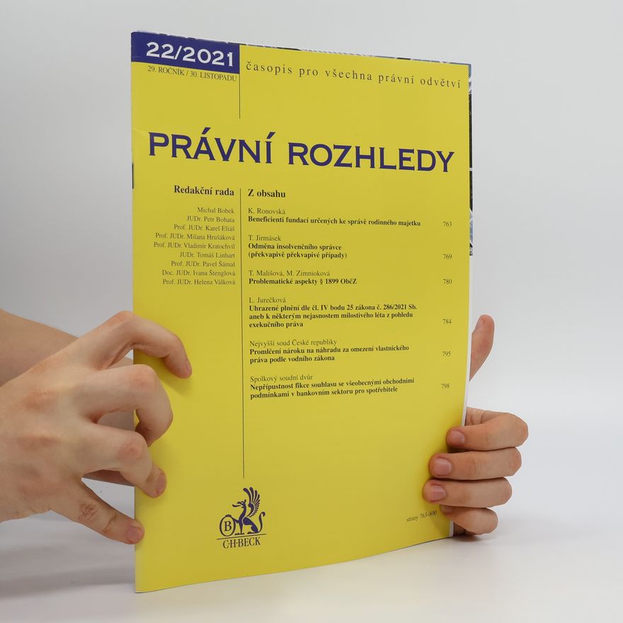 Kolektiv autorů Právní rozhledy 22/2021