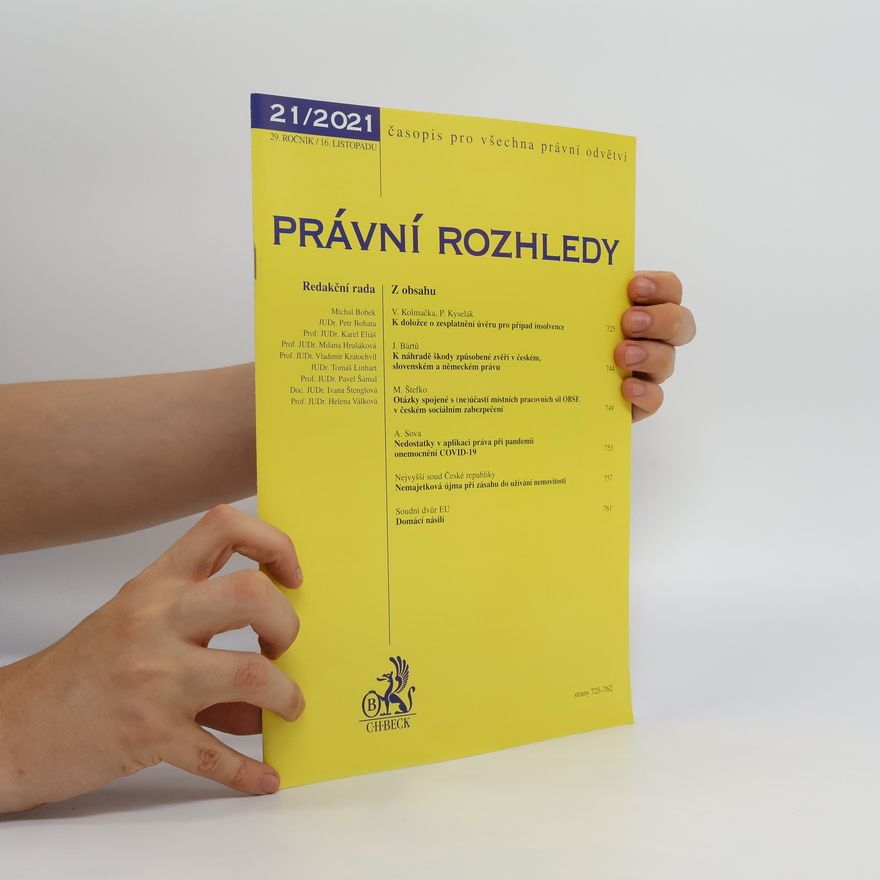 Kolektiv autorů Právní rozhledy 21/2021