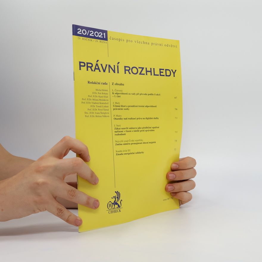 Kolektiv autorů Právní rozhledy 20/2021